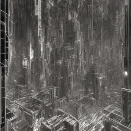 dystopia, city area, fire, black and white, detailed, dark, art by junji ito, horror