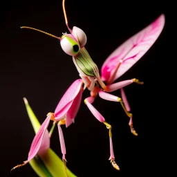 A rosy pink wind elemental orchid mantis designed in ancient Greek mosaics painted by Henri Matisse