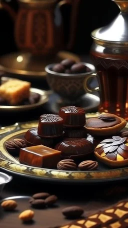 Arabic coffee, dates and sweets