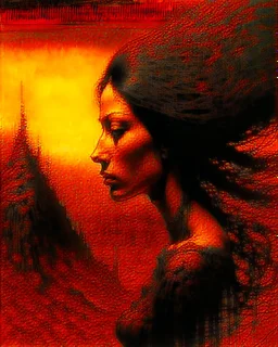 young woman, Zdzisław Beksiński