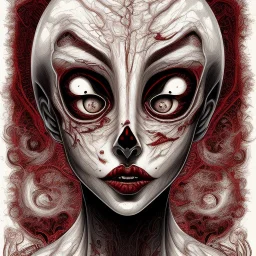 style Junji Ito, darkred tones,