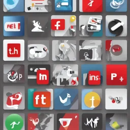 pinterest in icon style