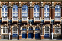 a public school facade in a british town