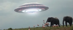 this stupid ufo aint real, it was created with some hoaxster with some serious self esteem problems, but its sucking in elephants and flamingos by their ears