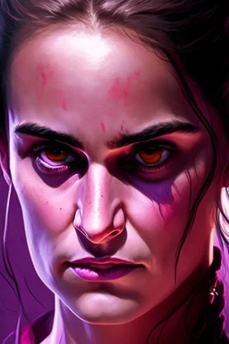 actress emma watson, purple skin