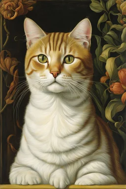 Partret of a cat calicó by Sandro Boticelli