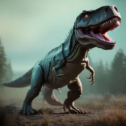 T-Rex freelander as a supersort with living motor, veins, bones, octane render, unreal engine, backdrop light, volumetric light, hyper detailed, intricate surface detail, HD, 8k, --q 2 --v 4