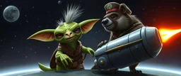 gremlin dog bison badger star ship captain