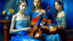 woman with a young girl who is with attractive young girl, and a woman wearing painting of young girls in a painting of ornate, with a woman, a young woman, and woman, riding her blue flower painting on her work on a blue painting of an instrument with a blue a woman, an a woman, painting in the undaring of a beautiful nude violin, as her daughter, as the artist of a a oriental woman, with the painting of her -e-glie, and a lady in her studio, on a parag