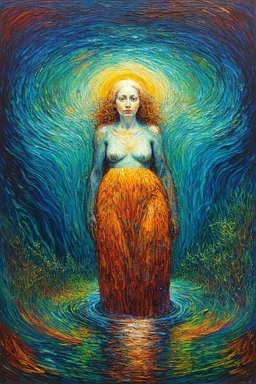 The abyss is where understanding meets unraveling; Post Impressionism; surreal art