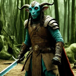 [photo from Pan's Labyrinth (2006)] the coloured extra terrestrial alien warrior was quick to laugh quick and terrible in his wrath. He was a valiant trencherman, and strong drink was a passion and a weakness with him. His fine ring-mail which sheathed his arms and leg; the blade at his girdle was a great broadsword; and his scarlet cloak could have been spun nowhere but in Ophir. his boots are in fur.