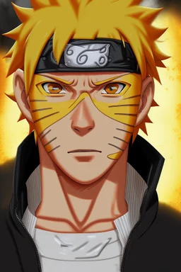 portrait of Naruto Uzumaki after a battle