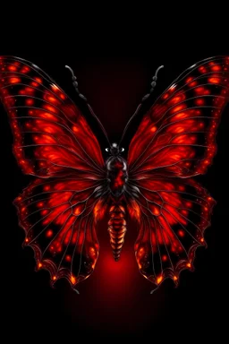 red flaming butterfly