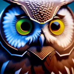 Owl, macro lens blur, hyperphotorealistic,studio lighting, sharp focus, unreal engine