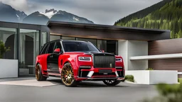 A (((cullinan))) featuring a luxurious interior, advanced technologies, and a sleek body kit designed by MANSORY, exuding an air of sophistication and power