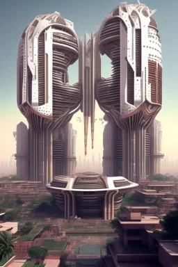 Modern futuristic Delhi Capital Region in 2100