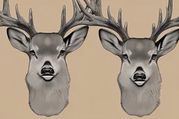 Step 1 in drawing a deer: Start by drawing oval shapes for the deer’s body and head. Make sure the ovals slightly overlap.