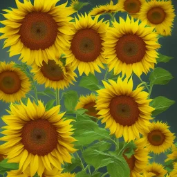 Vienna. Sunflower. Photorealistic