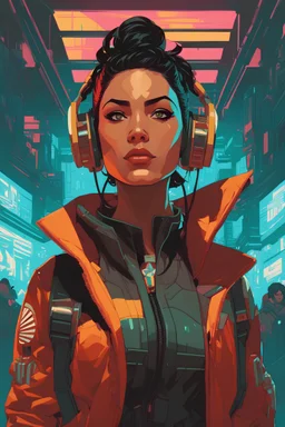 A beautiful portrait painting of a cyberpunk Luz Noceda from The Owl House by pascal blanche and sachin teng and sam yang and greg rutkowski, in style of colorful comic. symmetry, hyper detailed. octanev render. trending on artstation