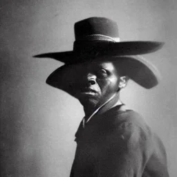 The hat man , He is black, scarry, and you can see only his eyes