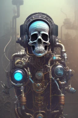 portriate of gaspunk skeletion,volumetric lighting, particals, intricate detail,realistc, close up