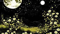 buatkan background dengan tema padang bulan warna hitam dan gold