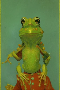 Portrait of a frog by Van Gogh