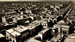 Moroccan neighborhood in 1917. Photographer from above