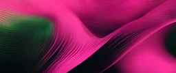Abstract pink green color gradient wave on black background, grainy texture effect, wide banner, copy space