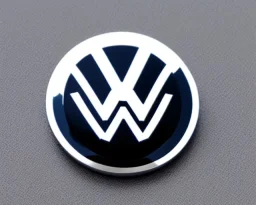 vw logo badge цхроме futuristic