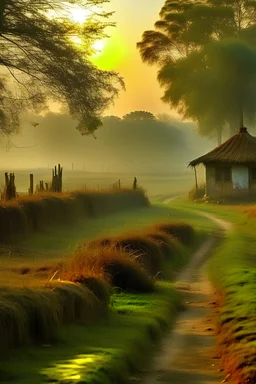 Winter morning in rural Bengal