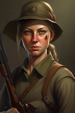 Female hunter portrait