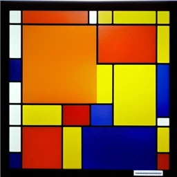 Hyper realistic piet mondrian stained glass, 4k