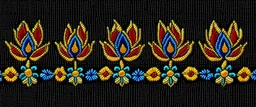 Cree beaded flowers and leaves