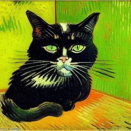 Portrait of a cat by Van Gogh