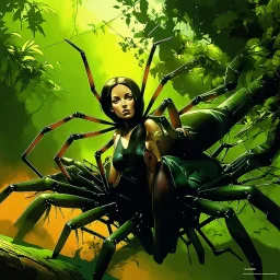 WOMAN SPIDER IN THE JUNGKE . Alex Maleev