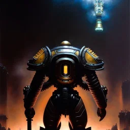 portrait 'Siege Tank Unit-Starcraft' ancient metal armor ,painting by gaston bussiere, greg rutkowski, yoji shinkawa, yoshitaka amano, tsutomu nihei, donato giancola, tim hildebrandt, oil on canvas, cinematic composition, extreme detail,fit full head inside picture,16k