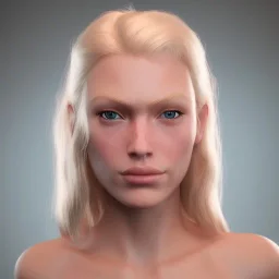 blond woman blue eyes