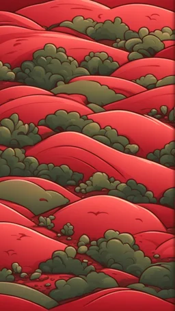 background, cartoon, top down landscape red