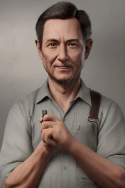 draw a helpful and handy man with tools that always is ready to help