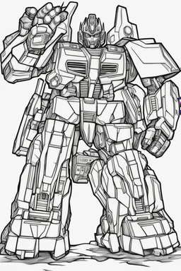 out line art of super transformers robots colouring pages with white background ,skech style ,full body.only use outline,mandala style,clean line art,white background,no shadow and clear and well outlined