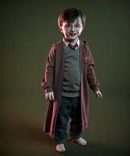 Harry potter toddler, full body, dramatic lighting, hyper realistic