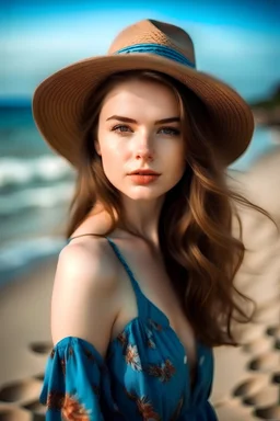 stunningly beautiful girl on the beach