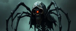 Death warmed over is a half flesh half machine version of the grim reapler with 8 spider like eyes and a central eye to see everying else.Death warmed over is a half flesh half machine version of the grim reapler with 8 spider like eyes and a central eye to see everying else.