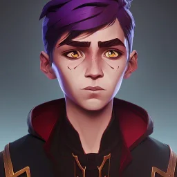 Portrait of a 9 year old warlock boy with beautiful eyes Nick Harris style