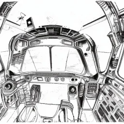 Fighter jet interior