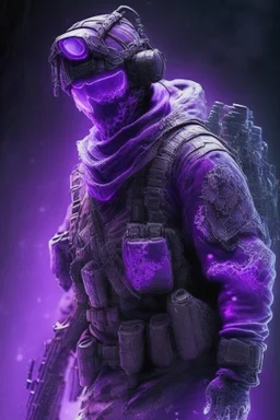 Ghost call of duty Excessive details are extremely accurate, My imagination is complicated.Glowing purple clothes