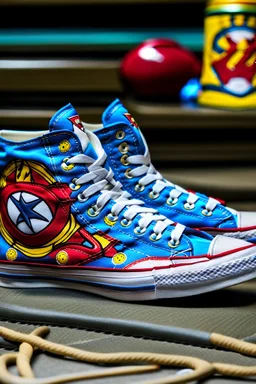 A converse sneaker, superman all over sneaker