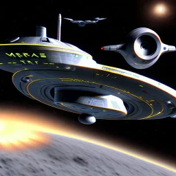 Star trek ship, Enterprise, 2 nacelles, warp drives