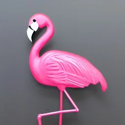 A mechanical flamingo